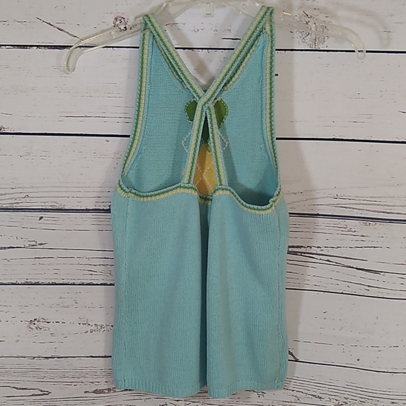 Vintage Y2K Argyle Sweater Tank Top - Picture 2 of 8